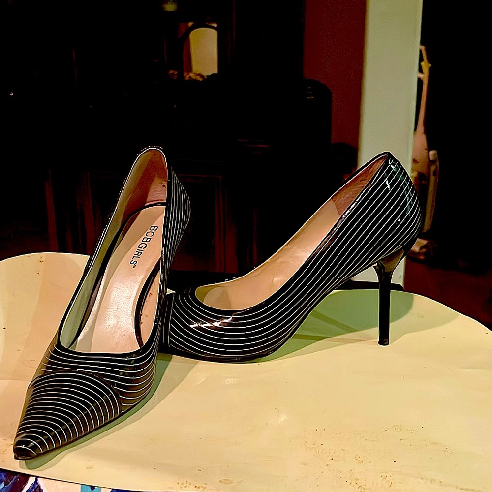 Black and White BCBGirls size 8 high heels